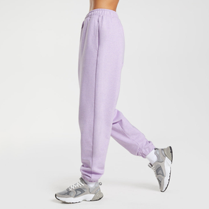 Pantalon de survêtement oversize en polaire pour femme, taille haute, style hip-hop, hiver, décontracté, uni, respirant, polyester/coton - Product Image 2