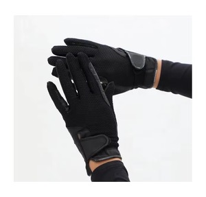 Professional Horse Riding Grip Gloves Breathable Mesh Panels <b>Flexible</b> Stretch Material Competition Equestrian Wear Supplier - Product Image 3