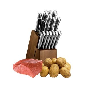 Set di 15 Utensili da Cucina con Portacoltelli per Cucinare a Casa - Product Image 1