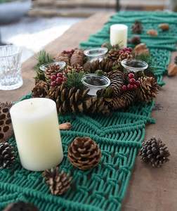 Camino de Mesa Bohemio de Lujo, Tejido a Mano con Macramé y Encaje de Algodón, Decoración para Mesa de Comedor, Bodas, Fiestas y Cenas - Product Image 5