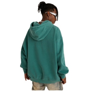 Respirant de haute qualité poids lourd couleur unie hommes sweat à capuche surdimensionné 100% luxe coton sweats à capuche surdimensionnés pour homme - Product Image 4