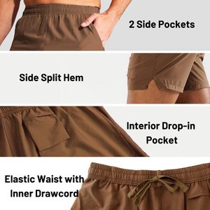 Shorts de sport pour homme à séchage rapide, légers, en coton, style vintage, taille élastique, confortables et à motifs. - Product Image 4