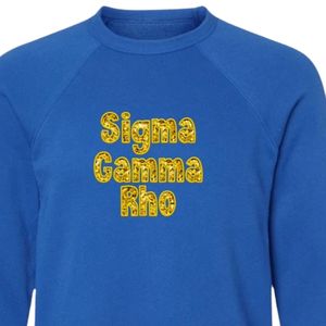 Sweat-shirt décontracté à manches longues et col rond pour femme, avec broderie de faux sequins Fashion Sigma Gamma Rho, motif lettres grecques de sororité - Product Image 2