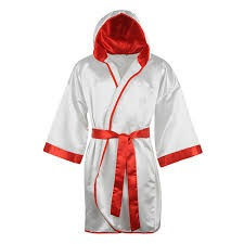 Bata de Boxeo de Satén Hecha a Medida con Forro Dorado y Rojo Ecológico para Entrenamiento de MMA y Kick Boxing, Precio Económico, Venta al por Mayor OEM - Product Image 2