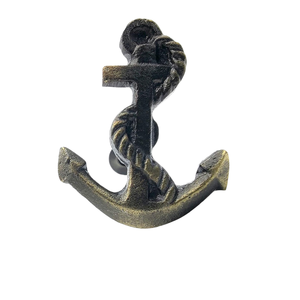 Poignée de tiroir vintage en fonte en forme d'ancre |   Poignée de porte de placard nautique |   Décoration de meubles de style marin rustique - Product Image 1