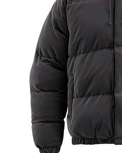Men Dark Grey Hooded Puffer Jacket Thick Warm Winter Coat Lightweight Quilted Outerwear Casual <b>Down</b> Jacket for Cold Weather - Product Image 6