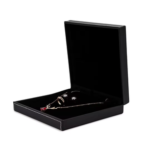 Boîtes à bijoux de luxe, boîte à bagues pas chère, boîtes d'emballage de bijoux noires pour les petites entreprises, vente en gros en usine - Product Image 1