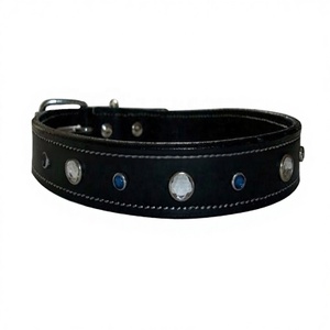 Strass Rivet Collier pour chien en cuir - Product Image 1