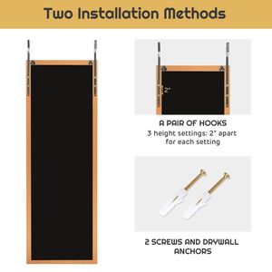 Miroir encadré sur toute la longueur avec cadre en bois de 47,5 x 14,5 pouces - Product Image 3