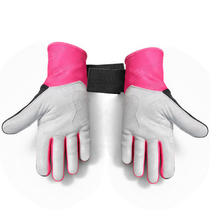 Gants de frappe en cuir rose et noir à fermeture auto-agrippante, unisexe, pour adulte, durables, ambidextres, prix de gros - Product Image 6