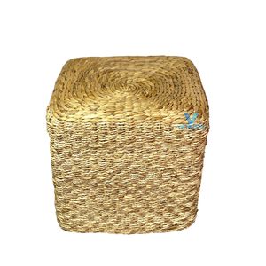 New Collection Water Hyacinth Ottoman Handwoven Pouf Decorative Floor <b>Seat</b> Wholesale OEM Manufacturer - Product Image 3