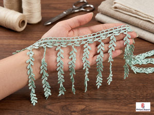Fabricante de Tela de Encaje con Flecos Personalizados, Encaje de Pestañas, Tela de Encaje para Vestidos de Novia, Proveedor Mayorista - Product Image 6