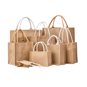 Sac de shopping en toile de jute et de coton écologique de haute qualité, recyclable, avec logo personnalisé, promotionnel - Product Image 4