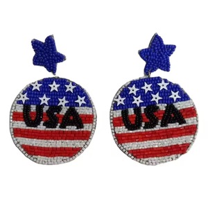 Pendientes Artesanales con Cuentas Étnicas Estilo Boho, Bordados a Mano, Clásicos para Aniversario, Boda, Compromiso, Personalizables, CRYSTAL CRAFT USA - Product Image 1