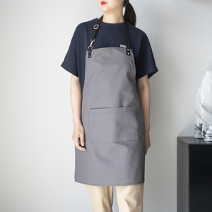 Durable chef <b>apron</b> polyester material with waist fit and button closure comfortable for long kitchen and outdoor <b>work</b> - Product Image 3