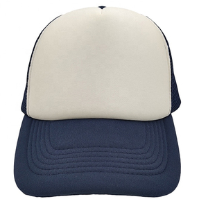 5 Panel Canvas Mesh Trucker <b>Hat</b> Custom Logo Embroidery Unisex Polyester <b>Summer</b> Sports Cap Wholesale - Product Image 1