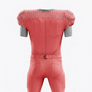Ensemble d'uniformes d'entraînement de football américain sur mesure de qualité supérieure, 100 % polyester, écologique et à séchage rapide, manches courtes - Product Image 2