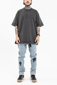 T-shirt décontracté surdimensionné, t-shirt vierge personnalisable pour hommes, t-shirts au meilleur prix, faible MOQ, t-shirts grande taille pour hommes - Product Image 5