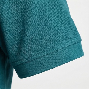 Polo en piqué de coton à manches courtes pour homme, couleur turquoise, décontracté, respirant, tricot uni, coupe classique - Product Image 6