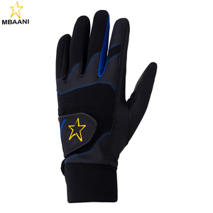 ถุงมือเบสบอลหนังสังเคราะห์แบบมีขนแกะ (ทั้งสองมือ) เสริมความแข็งแรง ซักได้ สีฝ่ามือสีดำ - Product Image 3