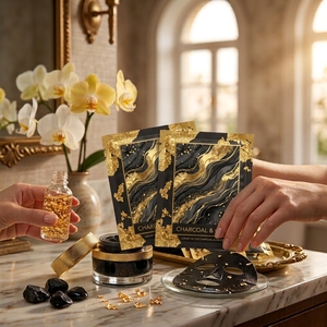 Masque facial au charbon d'or complexe anti-âge pour tous types de peau, usage domestique féminin - Product Image 6