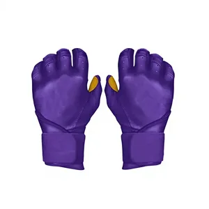 Guantes de cuero unisex morados de dedo completo, antideslizantes, con cierre de tirar para mayor calidez, agarre y comodidad - Product Image 6