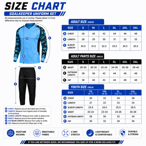 Custom Youth Goalkeeper Soccer <b>Padded</b> Uniform Quick Dry Long Sleeve Football Keeper Jersey Set OEM Manufacturer - Product Image 5