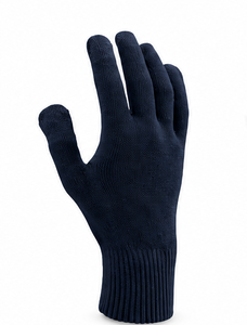 Plain Navy Full Finger Winter <b>Gloves</b> Polyester/Cotton Warmth Wrist Length Sports Outdoor <b>Touchscreen</b> Daily Use - Product Image 1