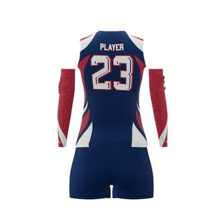 Conjunto de Uniforme de Voleibol Personalizado por Sublimación para Mujer, Camiseta sin Mangas, Pantalones Cortos, Mangas de Compresión, Ropa Deportiva para Entrenamiento y Partidos - Product Image 6