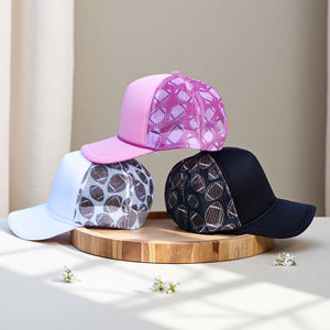 Gorras de béisbol de malla deportivas lisas de 5 paneles para hombre y mujer al por mayor, gorras de running de espuma con cuerda, gorras de camionero a cuadros para fútbol. - Product Image 4