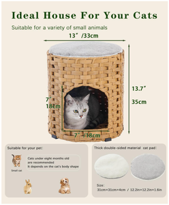 Cama para Gatos Artex HaiNam de Fibra Tejida, Rectangular, Color Sólido, Duradera, para Interiores, Todas las Estaciones, Estilo Clásico - Product Image 6