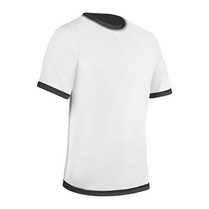 T-shirt en coton extra large pour homme, noir et blanc à motif uni, personnalisable, vente en gros, vêtements de sport, décontracté - Product Image 1