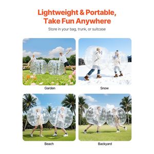 Paquete de 1 Pelota Inflable de 1.5 Metros (5 Pies), Pelota de Sumo Zorb de PVC de 0.8 mm de Grosor para Adolescentes y Adultos, Juego en Equipo al Aire Libre, Pelotas Humanas - Product Image 6