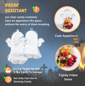Boîte de rangement pour bonbons Kwang Hsieh Ghost en plastique transparent moulé par injection, qualité alimentaire, écologique, réutilisable, capacité 0-1L - Product Image 4