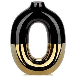 luxury Aluminium Design Black powder coated Flower Vase for Home Decoration Office Decoration Dining Decor wedding decor - Product Image 2