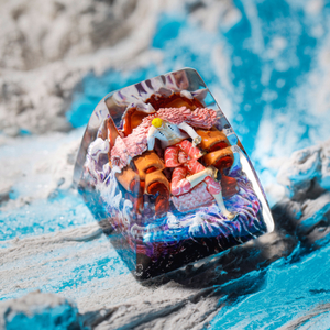 <b>Keycaps</b> Mystical Forest <b>Artisan</b>, Custom <b>Artisan</b> <b>Keycaps</b>, <b>Keycaps</b> Anime Cute, Green <b>Keycaps</b>, <b>Keycaps</b> Set, Wooden <b>Keycaps</b> - Product Image 5