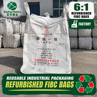 Sac Jumbo d'occasion 2000 kg, FIBC reconditionné pour matériaux de construction, ciment, sable, agrégats, acheteurs en gros