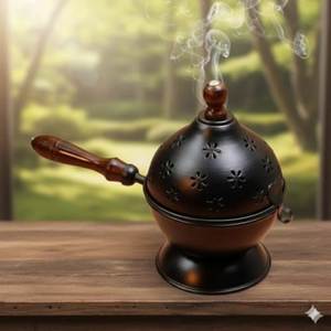 เตาเผาเครื่องหอมไม้ทำมือ กลิ่นไม้จันทน์หอม สไตล์จีน ใช้ได้ทุกฤดู - Product Image 6