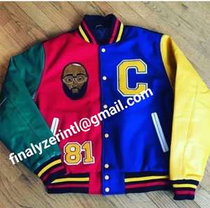 เสื้อแจ็คเก็ตเบสบอลแบบ Letterman สำหรับทีมกีฬาและสโมสร ปี 2026 ขายดี ผลิตจากโพลีเอสเตอร์ 100% รับสั่งทำโลโก้ชื่อทีมและสโมสร มีหลายสีให้เลือก - Product Image 3