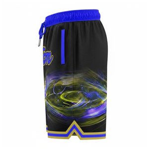 Shorts de basketball personnalisés, sublimation, broderie couleur, logo, shorts de basketball pour hommes, shorts en mesh respirant, shorts de basketball personnalisés - Product Image 2