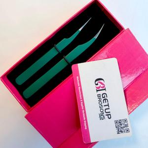 GETUP BROSONS แหนบดัดขนตาสแตนเลส ดอลฟิน กรีน ปลายเรียบ บรรจุกล่อง - Product Image 5