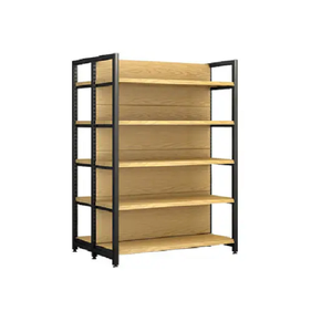 رفوف خشبية مخصصة لمتجر أرفف خشبية مع إطار معدني رفوف معدنية لمتجر - Product Image 1