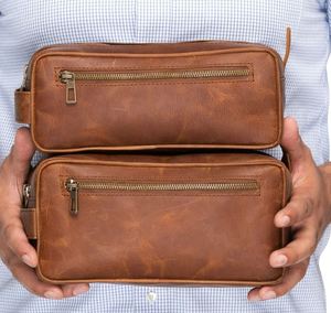 Sac unisexe personnalisé à double compartiment, trousse de toilette en cuir personnalisée, motif bonbon, grande fermeture éclair tendance, usage quotidien - Product Image 3