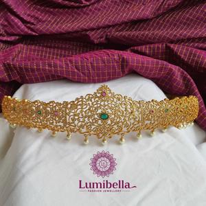 18K Gold Plated Pearl Belly Chain-Trendy Hindu Wedding Hip Belt for Party - Product Image 1