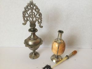 Surma Dani en laiton de marque Royal Brass, support traditionnel pour Kohl, bouteille de Surma Dani en laiton - Product Image 2