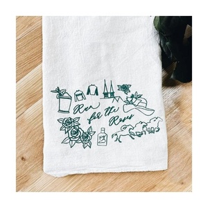 Arco Diseño múltiple Bordado Diseño minimalista 100% Algodón Toalla de té Sarga 190 Gsm Absorbente rápido Comprar a precio al por mayor - Product Image 2