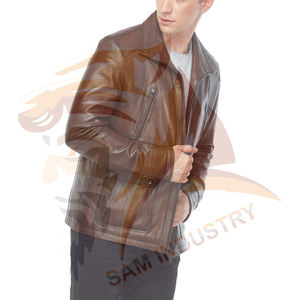 Chaquetas de Cuero para Hombre, Nueva Moda, Última Llegada, Chaquetas de Cuero Resistentes al Viento para Adultos, Gran Venta - Product Image 2