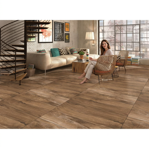 Carreaux de sol en porcelaine 60x60 Fabrication directe 600x1200mm Carreaux de sol et de mur en porcelaine brun bois antidérapants - Product Image 5