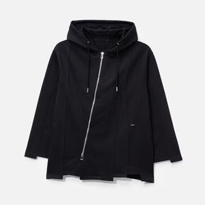 Lightweight Full <b>Zip</b> 100% Cotton Winter Hoodie Jacket Relaxed Fit Oversized Solid Color Hoodies Minimalist Casual Wear - Product Image 1