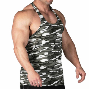OEM Custom Spandex/Cotton <b>Men's</b> <b>Singlet</b> Breathable Knitted Top V-neck High Street Style 220g From Pakistan <b>for</b> Gym Workout - Product Image 6